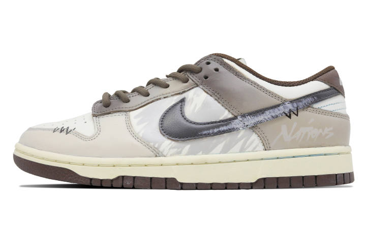 Nike Nike Dunk Shoe Repair And Adjustment, Summer Evening Breeze Abrasion Resistant Low top Skateboard Shoes Women's Ecru