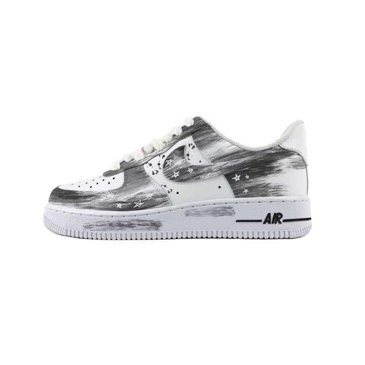 Nike Nike Air Force 1 Cow Leather Abrasion Resistant Abrasion Resistant Low top Skateboard Shoes Unisex Black White