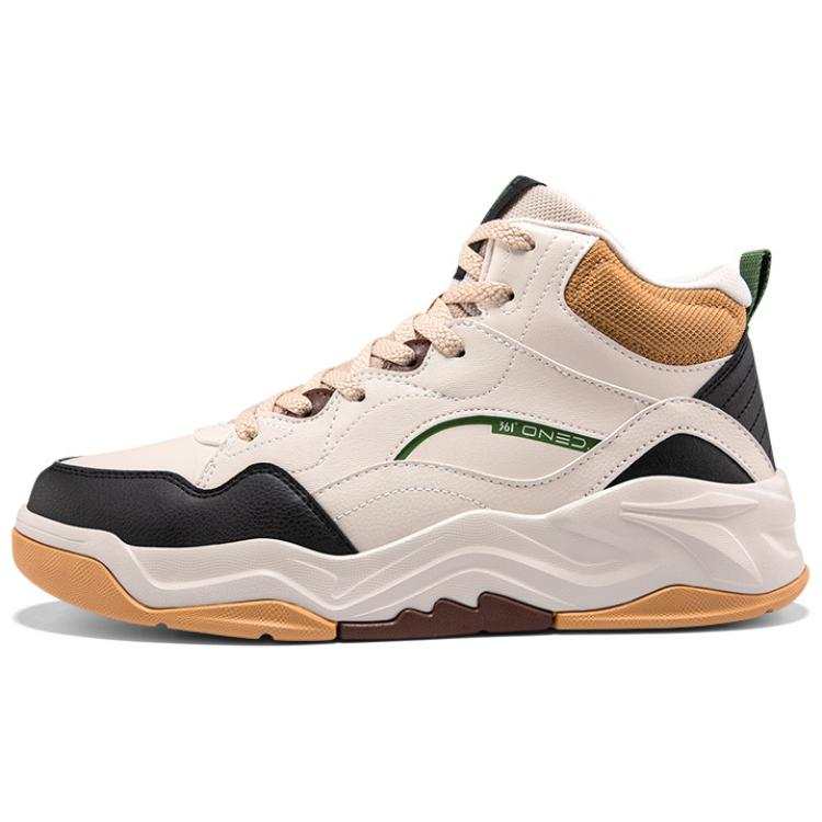 361° Thermal Slip Resistant High top Skateboard Shoes Men's Beige Black