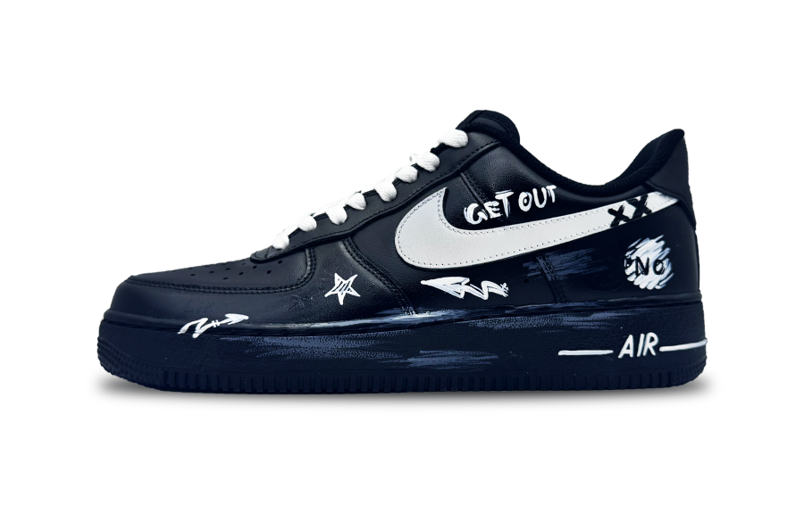 Nike Nike Air Force 1 Dark Night Rebels Abrasion Resistant Abrasion Resistant Low top Skateboard Shoes Unisex