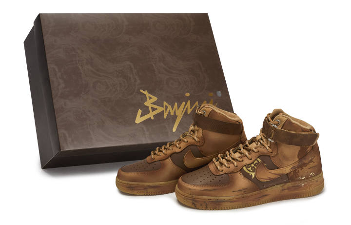 Nike Nike Air Force 1 811 Manufacturing, Desert Hawk, Special Shoe Box High top Skateboard Shoes Unisex Brown