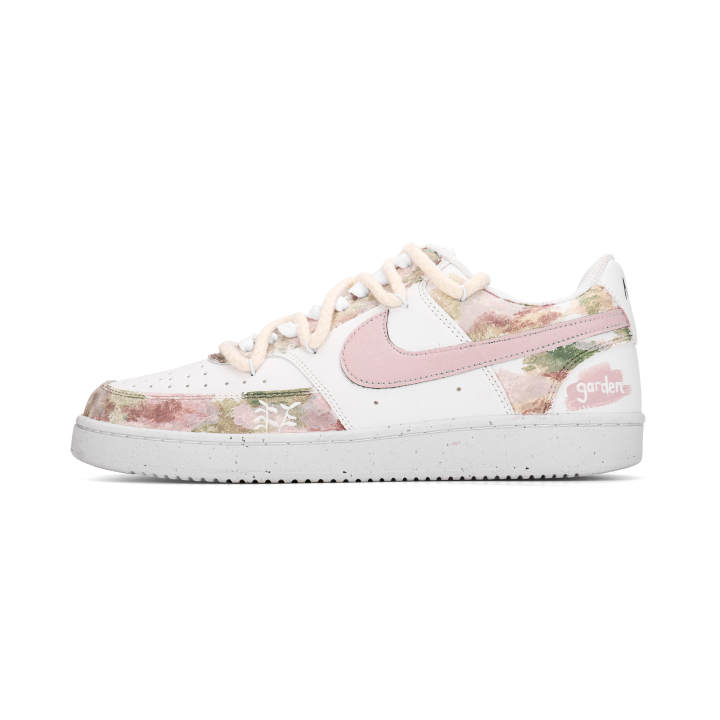 Nike Nike Court Vision 1 Lucky Smiley Face 2 Abrasion Resistant Low top Skateboard Shoes Unisex Pink