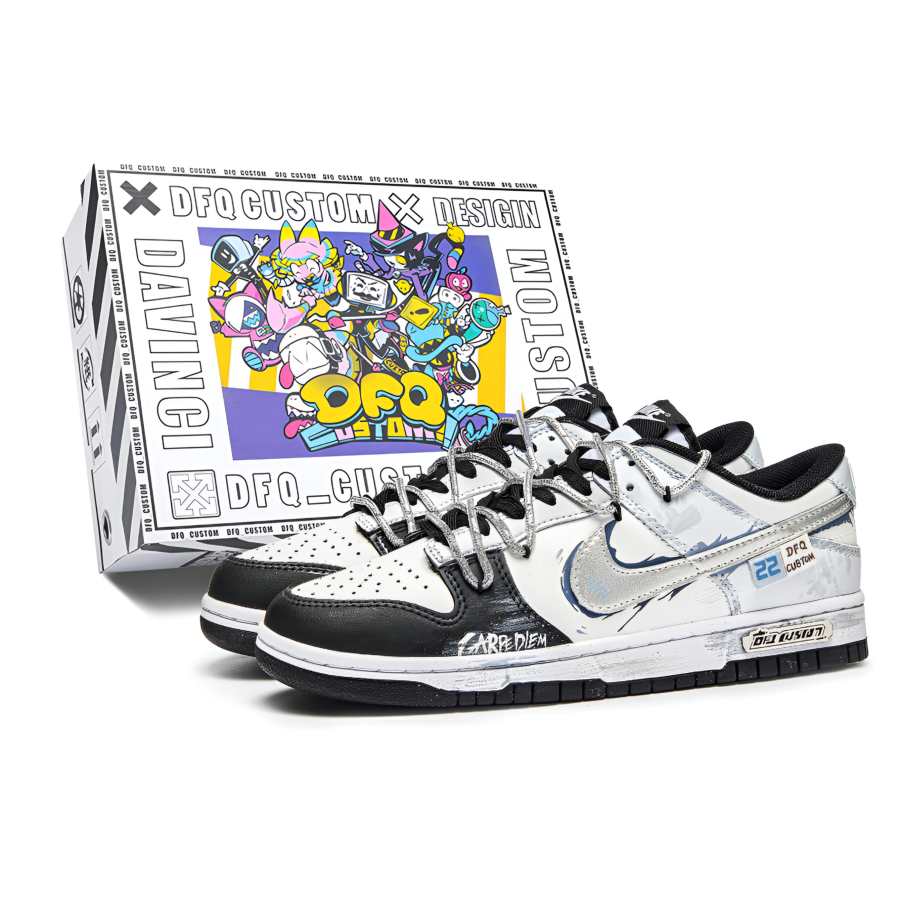 Nike Nike Dunk Arctic Ice Blue, Box Abrasion Resistant Abrasion Resistant Low top Skateboard Shoes Unisex Blue White