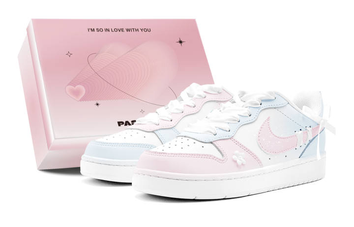 Nike Nike Court Borough Beloved, Dream Flower, Sweet Style Romantic Slip Resistant Impact Resistance