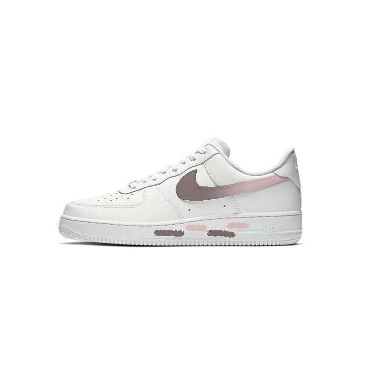 Nike Nike Air Force 1 07 Cherry Blossom Cow Leather Abrasion Resistant Low top Skateboard Shoes Unisex White Brown Pink
