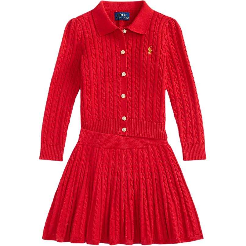 Polo Ralph Lauren Children Aged 3 7 Years Old Polo Ralph Lauren Skirt Set Two Piece Set RL Red & Gold