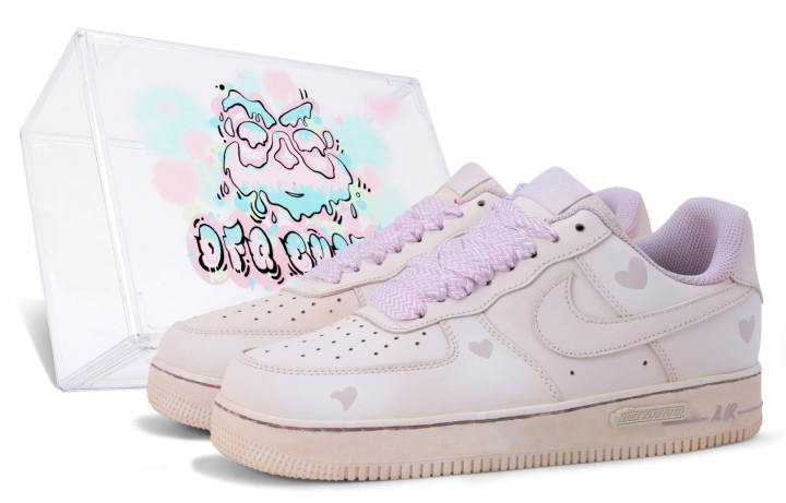 Nike Nike Air Force 1 Skateboard Shoes Men's Pink White