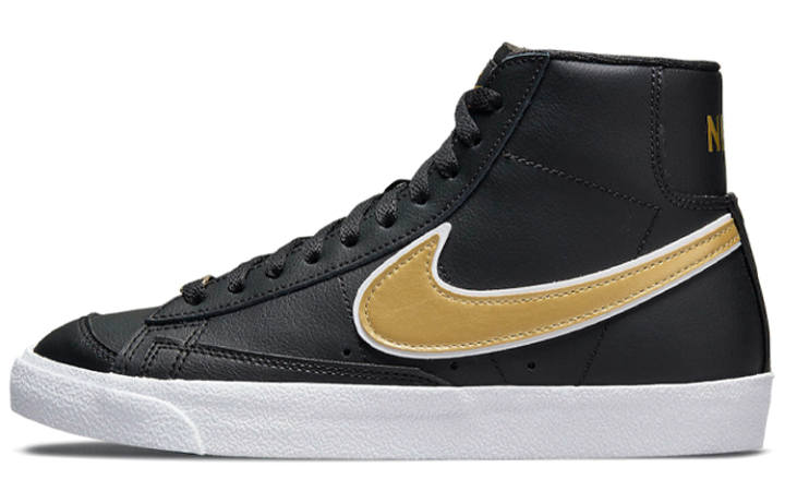 Nike Nike Blazer Mid 77 Comfortable Slip Resistant Cushioning Abrasion Resistant Mid top Skateboard Shoes Women's Black