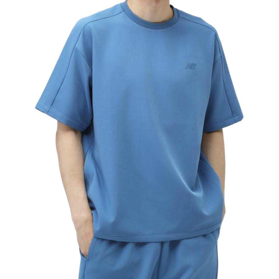 New Balance New Balance T Shirts Men's Gray Blue Crew Neck