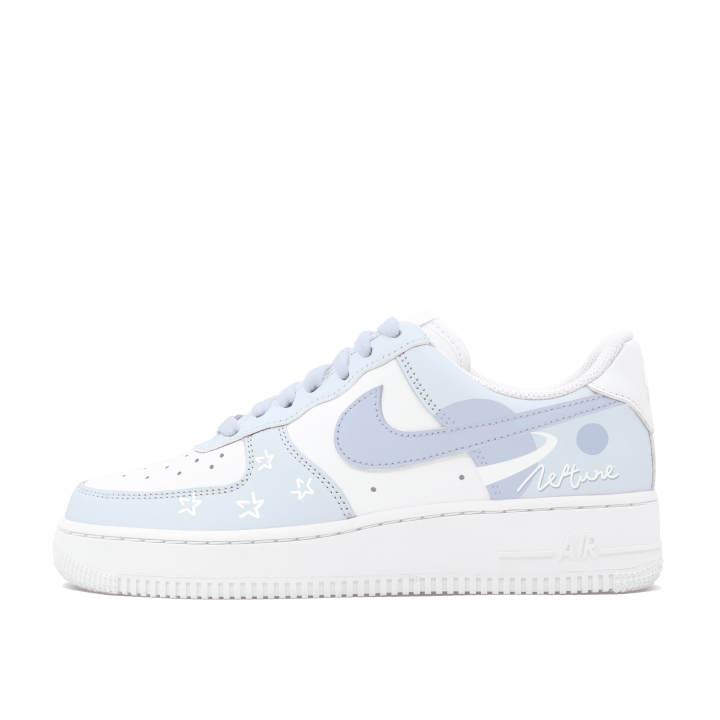Nike Nike Air Force 1 Neptune Cow Leather Abrasion Resistant Abrasion Resistant Low top Skateboard Shoes Unisex Light Blue