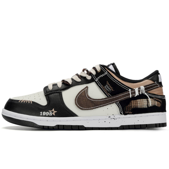Nike Nike Dunk Absurd Notes Abrasion Resistant Low top Skateboard Shoes Unisex Brown Black