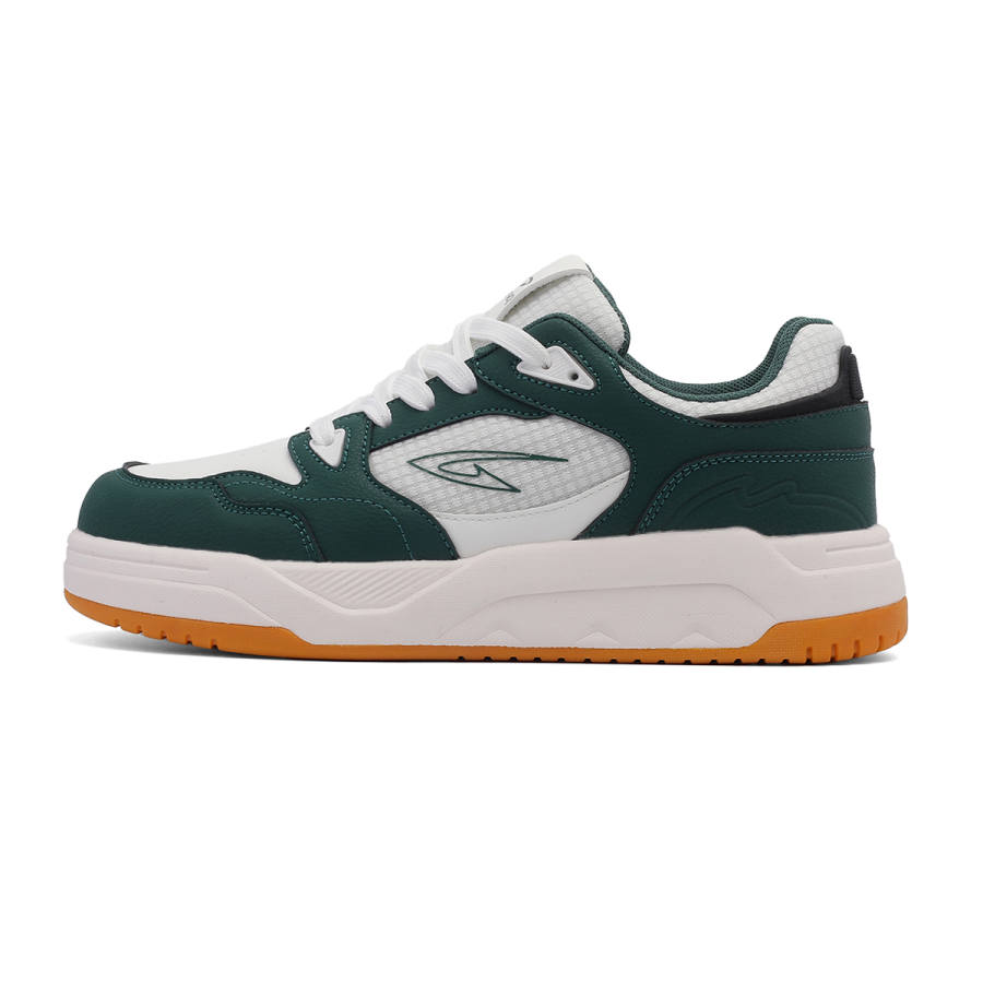DEERWAY Height Increasing Lightweight Breathable Slip Resistant Low top Skateboard Shoes Men's Beige Green