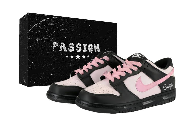 Nike Nike Dunk Ash Box Abrasion Resistant Lightweight Wear resistant And Lightweight Low top Skateboard Shoes Unisex Black