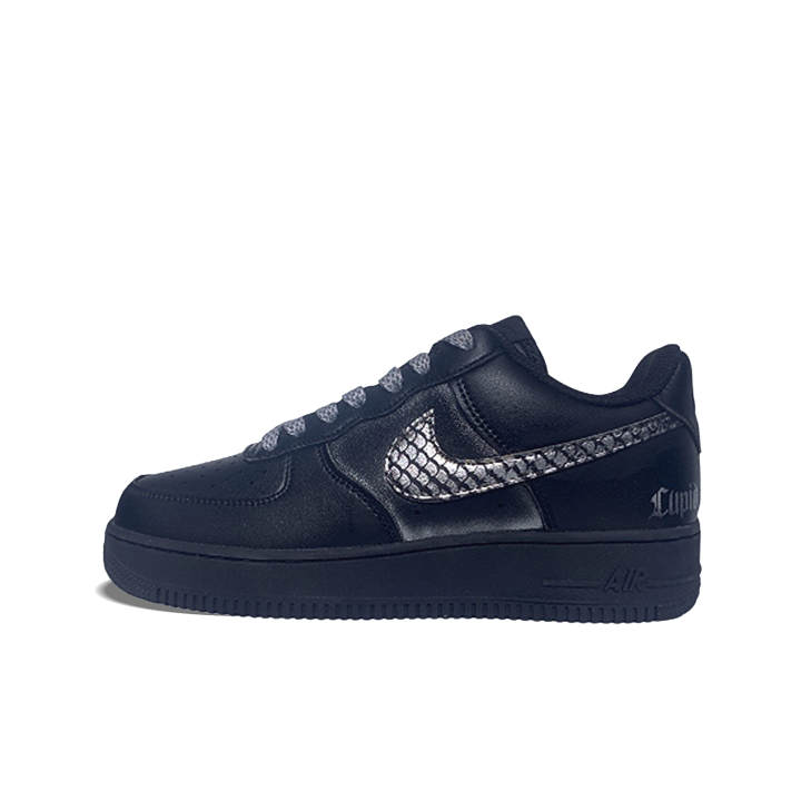 Nike Nike Air Force 1 Coverage Abrasion Resistant Low top Skateboard Shoes Unisex Black