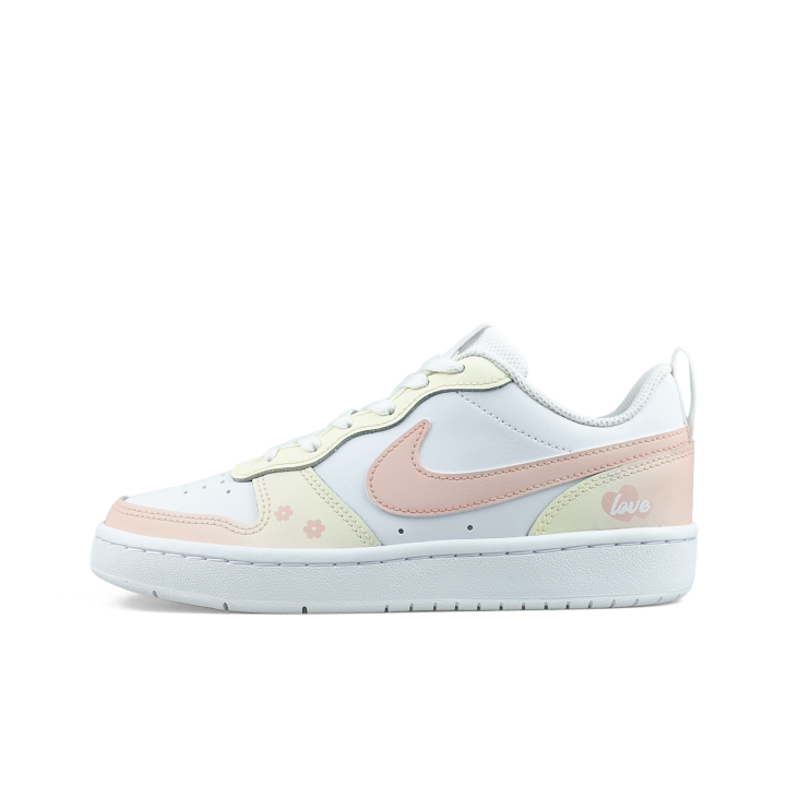 Nike Nike Court Borough Low top Skateboard Shoes Women's Pink Yellow