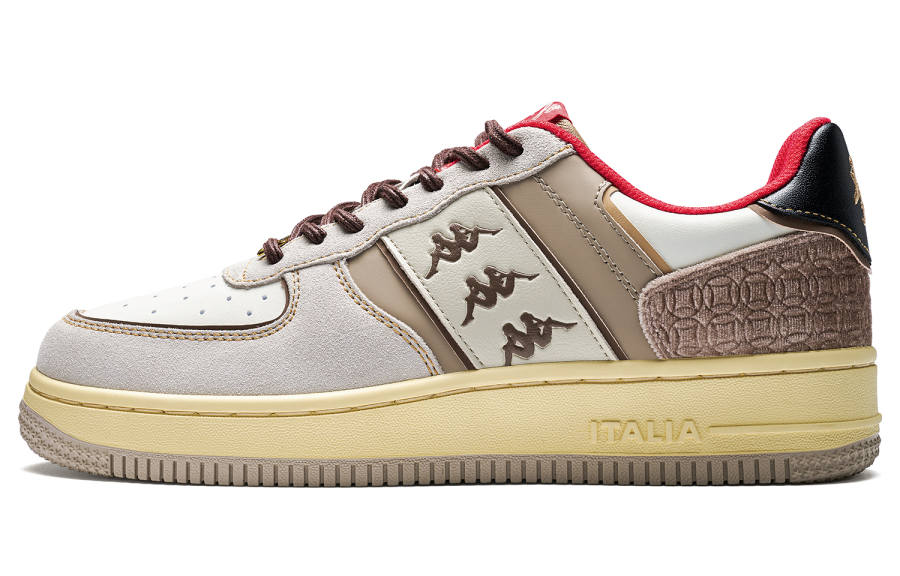 Kappa Back to Back Textile, Synthetic Leather Low top Skateboard Shoes Unisex Brown