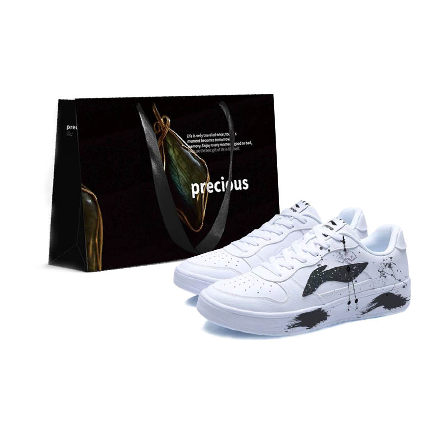 Li-Ning Li Ning Floating Boat Coverage Cushioning Balance Coverage Cushioning Balance Low top Skateboard Shoes Unisex White