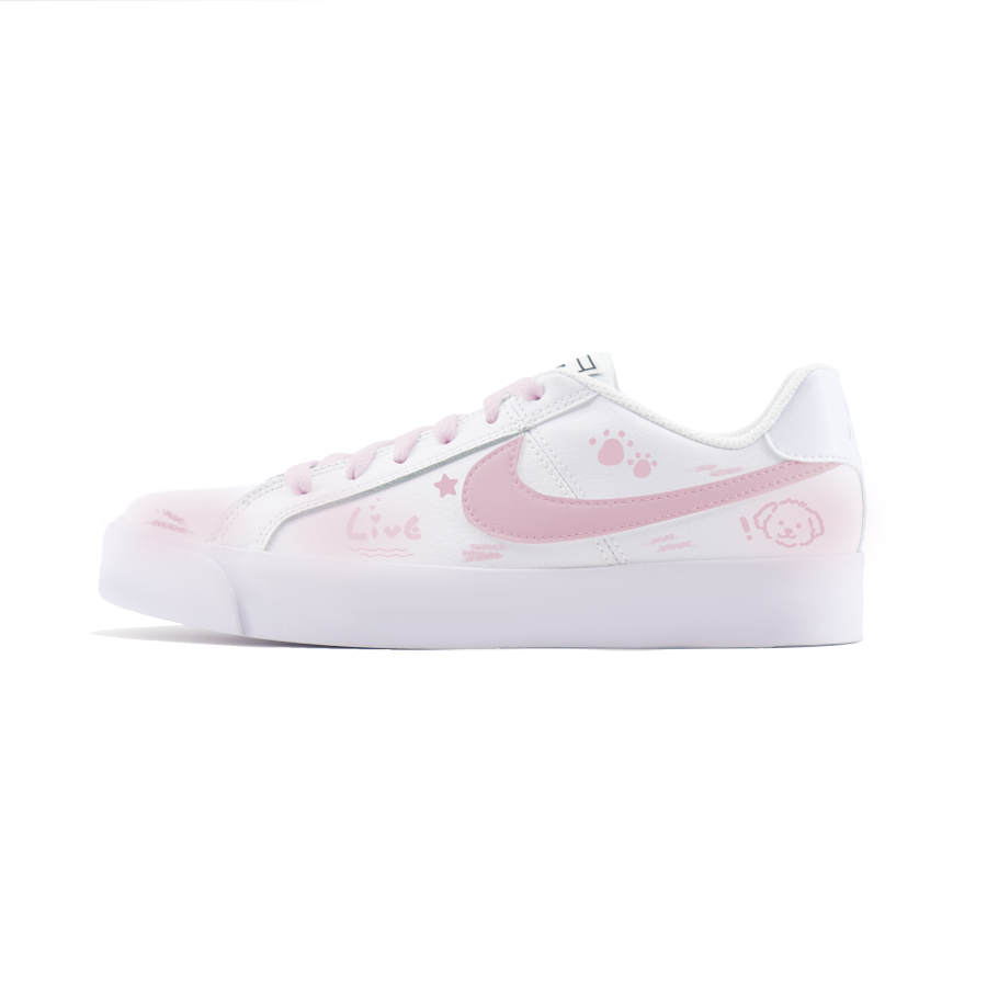 Nike Nike Court Royale AC Abrasion Resistant Abrasion Resistant Low top Skateboard Shoes Women's White Pink