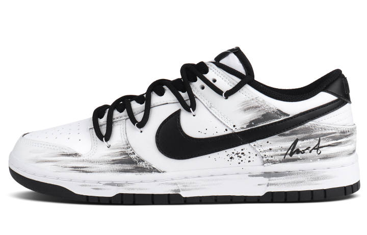 Nike Nike Dunk Abrasion Resistant Low top Skateboard Shoes Unisex Black White