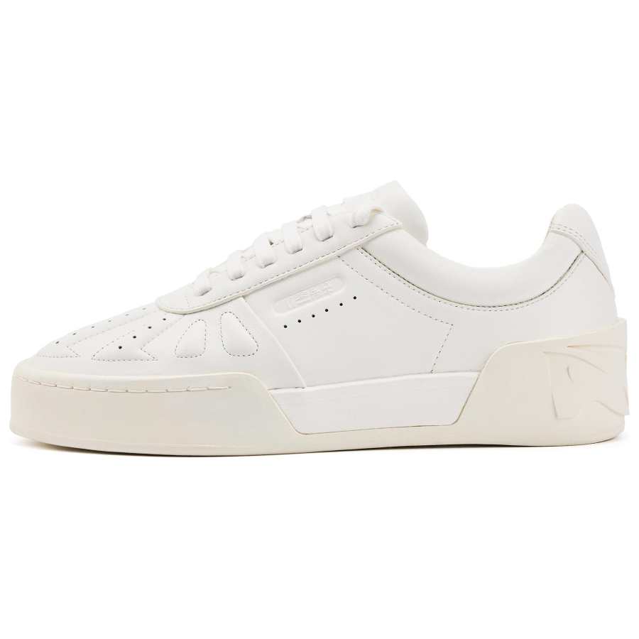 Anta Slip Resistant Abrasion Resistant Low top Skateboard Shoes Men's Ivory White