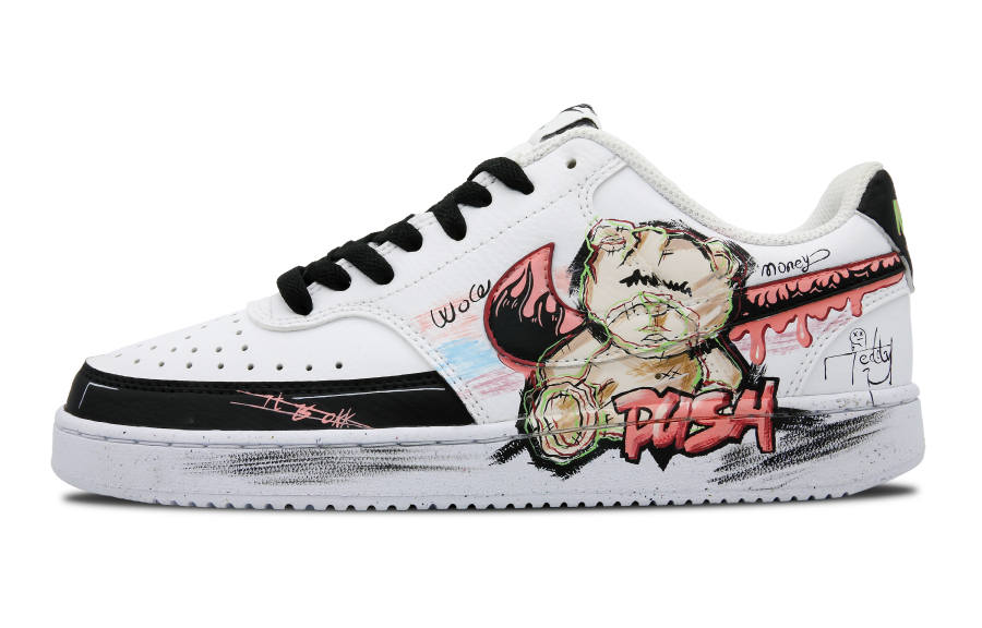 Nike Nike Court Vision 1 Low top Skateboard Shoes Unisex Black Pink