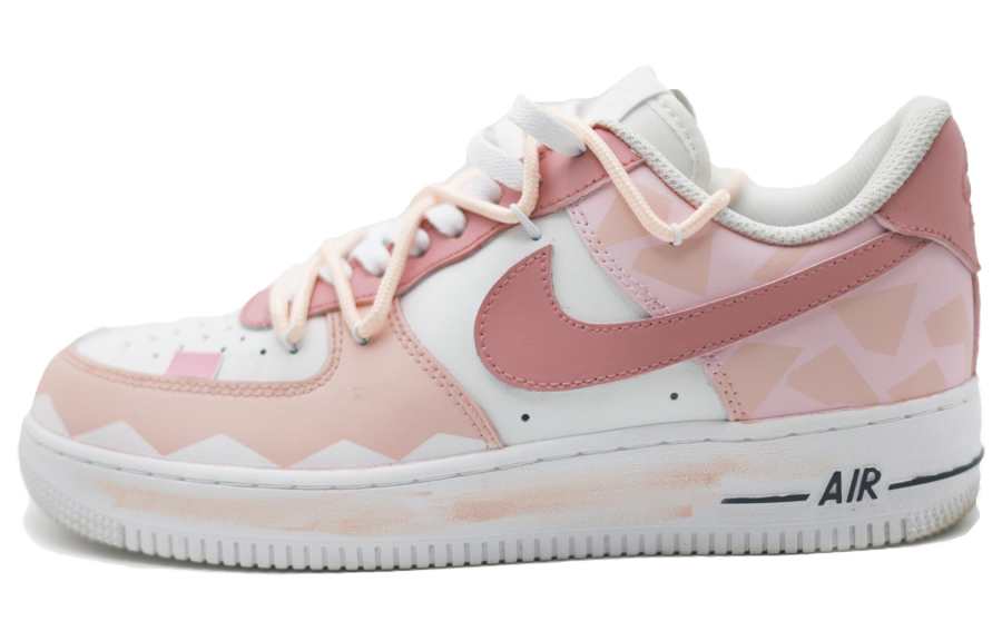 Nike Nike Air Force 1 Pink Yarn Star Dream Slip Resistant Abrasion Resistant Low top Skateboard Shoes Unisex Dirty Pink