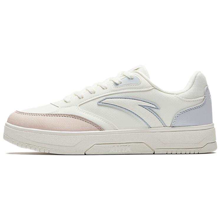 ANTA SUPERSTORE CHAOJIANTA Slip Resistant, Abrasion Resistant, Height Increasing Low top Skateboard Shoes Women's White Blue Pink