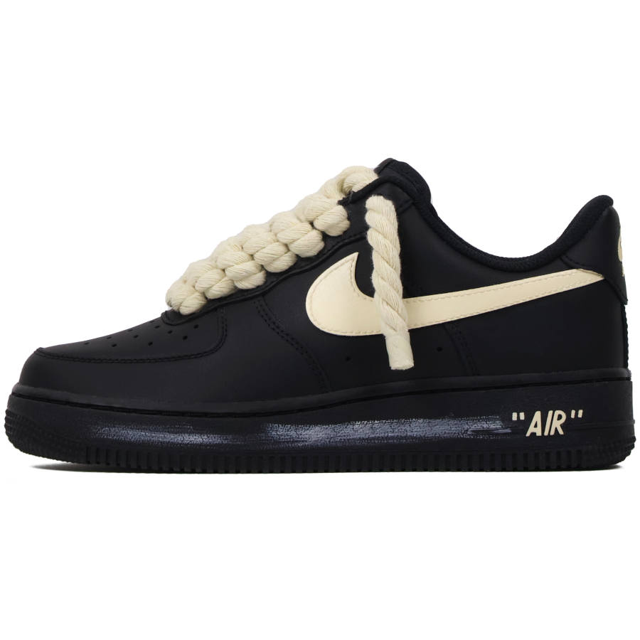 Nike Nike Air Force 1 Abrasion Resistant Low top Skateboard Shoes Unisex Black