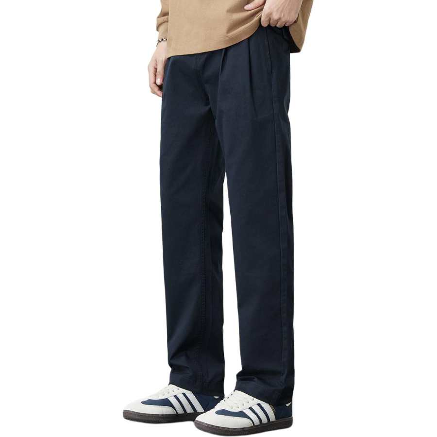 Tonlion Casual Pants Men's Moderate Straight Fit Pants