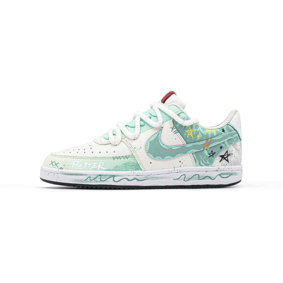 Nike Nike Court Slip Resistant Cushioning Breathable Low top Skateboard Shoes Unisex White Green