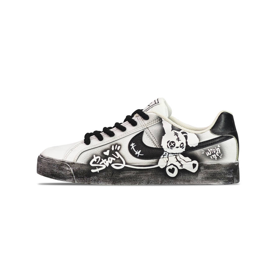 Nike Nike Court Royale AC Slip Resistant, Abrasion Resistant, Lightweight Skateboard Shoes Unisex Black White