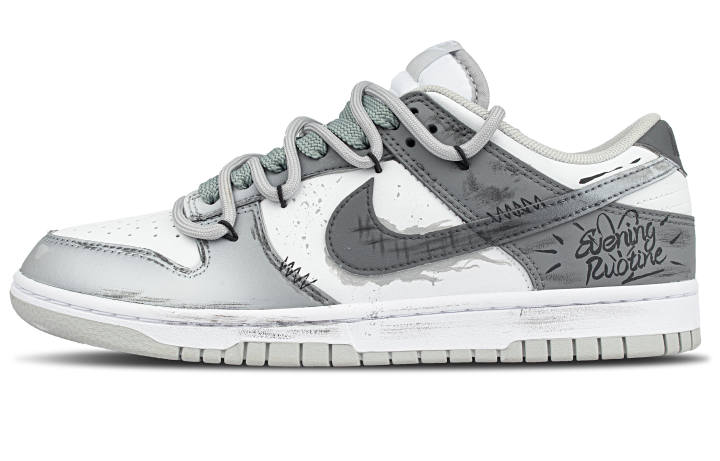 Nike Nike Dunk Synthetic Leather Thermal Low top Skateboard Shoes Unisex Gray
