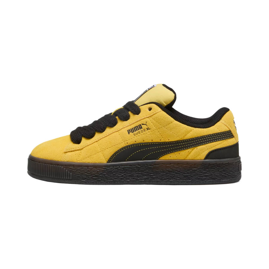 PUMA Suede XL Cow Leather, Textile, Synthetic Leather Low top Skateboard Shoes Unisex Yellow