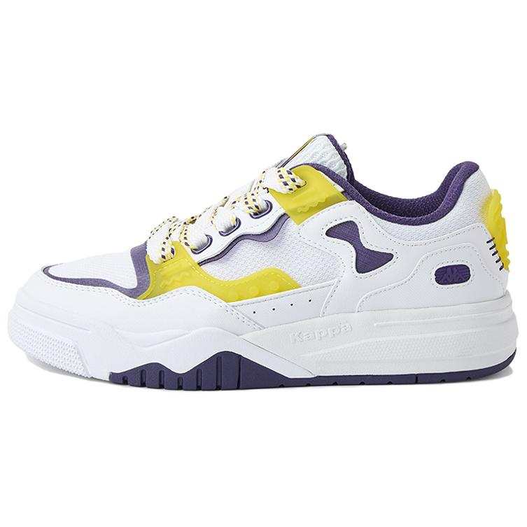 Kappa Slip Resistant Abrasion Resistant Slip Resistant Abrasion Resistant Low top Skateboard Shoes Unisex White Yellow