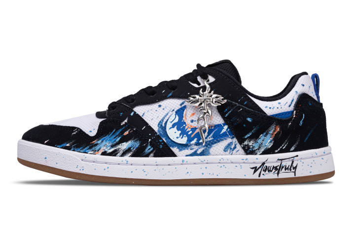 Nike Nike SB Alleyoop Blue Flame Song Low top Skateboard Shoes Unisex Black Blue