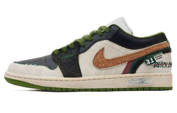 Jordan Jordan Air Jordan 1 Panda Prank, Feiyue Horizon, Dusk Green Mountain Slip Resistant Abrasion Resistant Low top