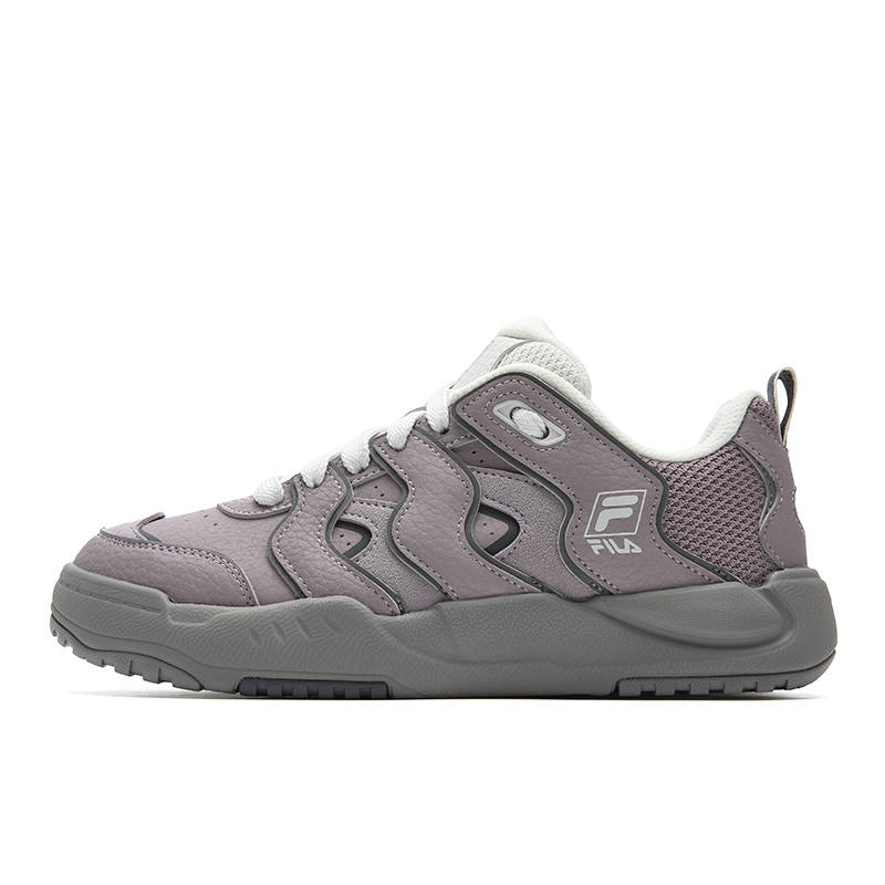 FILA BRACE Abrasion Resistant, Lightweight, And Breathable Low top Skateboard Shoes Women's Quail Purple