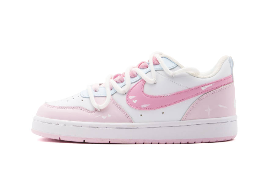 Nike Nike Court Borough Abrasion Resistant Low top Skateboard Shoes Women's Blue Pink