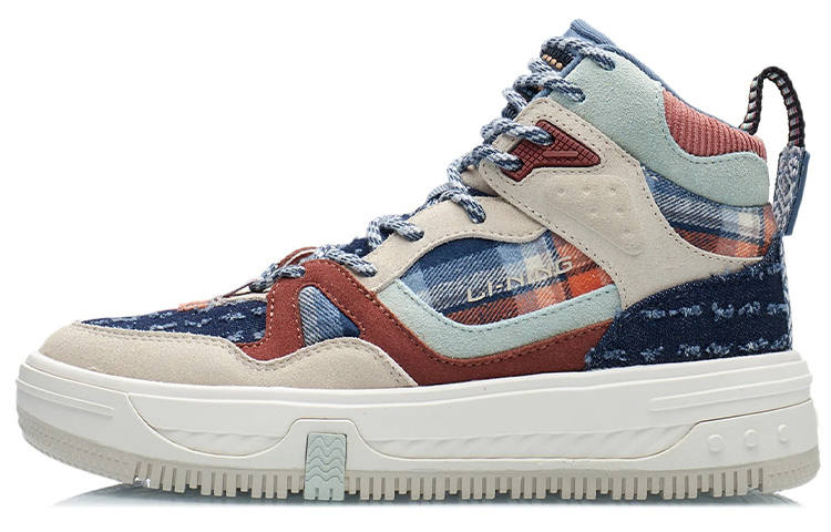Li-Ning Li Ning Domain Specific Territory Travel High top Skateboard Shoes Women's Oat Gray