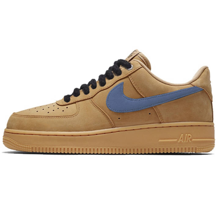 Nike Nike Air Force 1 Abrasion Resistant Abrasion Resistant Low top Skateboard Shoes Unisex Wheat