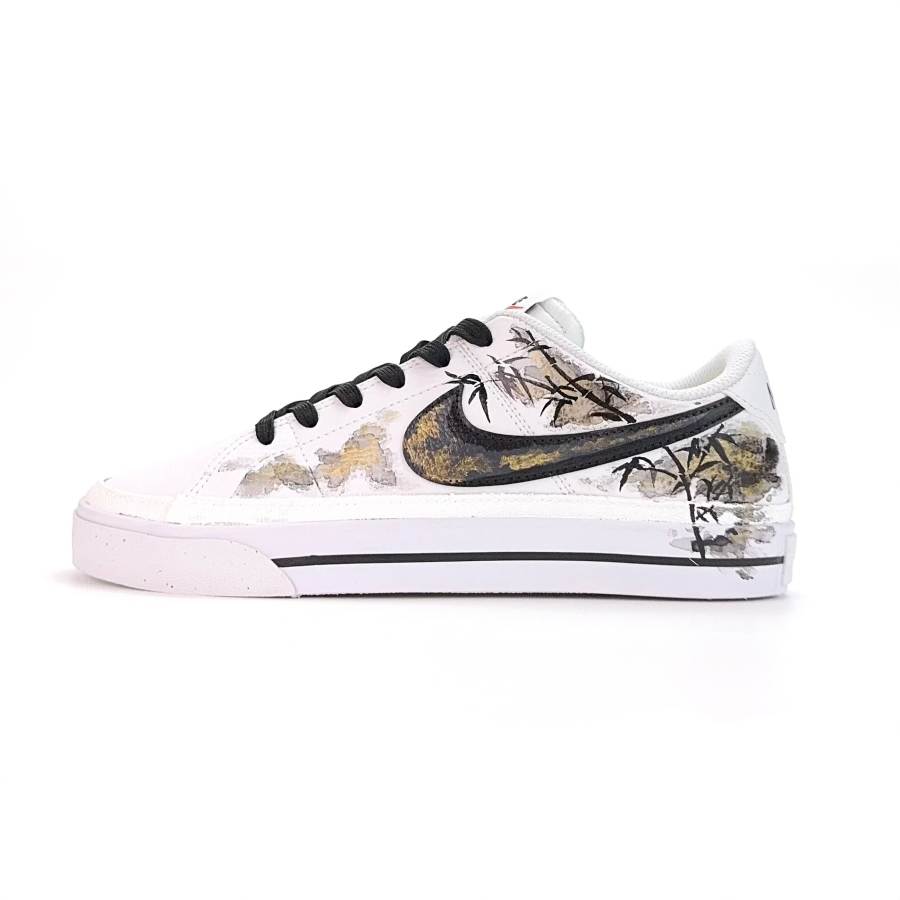 Nike Nike Court Legacy Bamboo Shadow Ink Abrasion Resistant Abrasion Resistant Low top Skateboard Shoes Unisex Black White