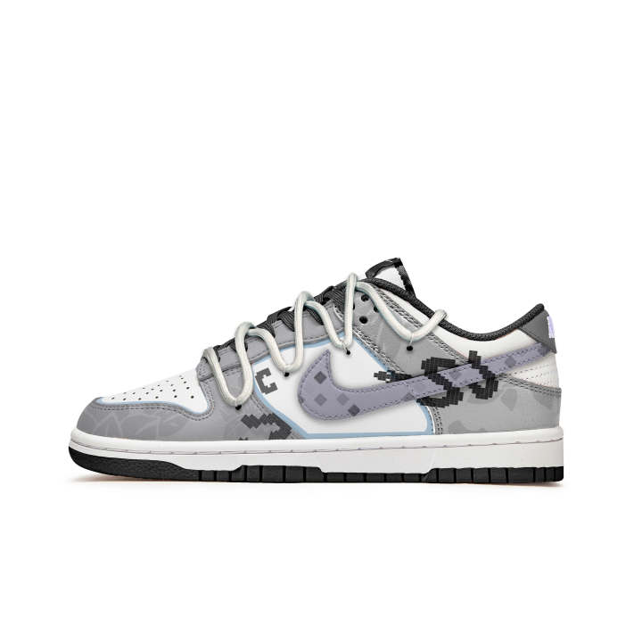 Nike Nike Dunk Slip Resistant Abrasion Resistant Low top Skateboard Shoes Unisex Gray Purple