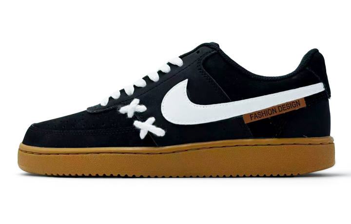 Nike Nike Court Vision 1 Ximu Starry Sky Suede Abrasion Resistant Low top Skateboard Shoes Men's Black