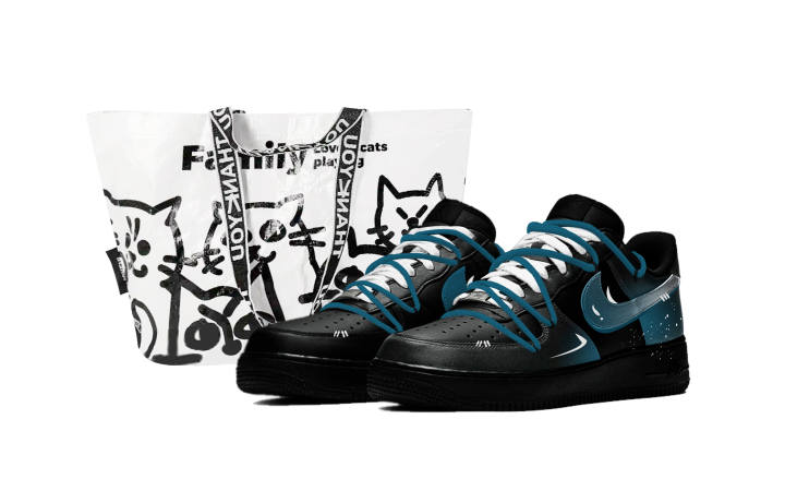 Nike Nike Air Force 1 Dark Night Light Chaser, Shopping Bag Abrasion Resistant Low top Skateboard Shoes Unisex