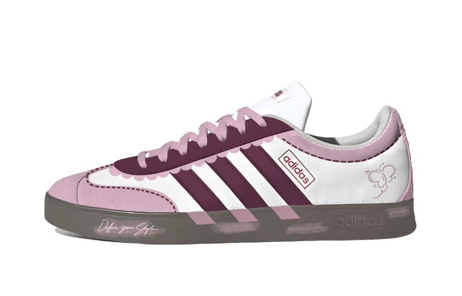 Adidas Adidas VL COURT 2.0 Purple Sweet Potato Paste Abrasion Resistant Lightweight Wear resistant And Lightweight Low top
