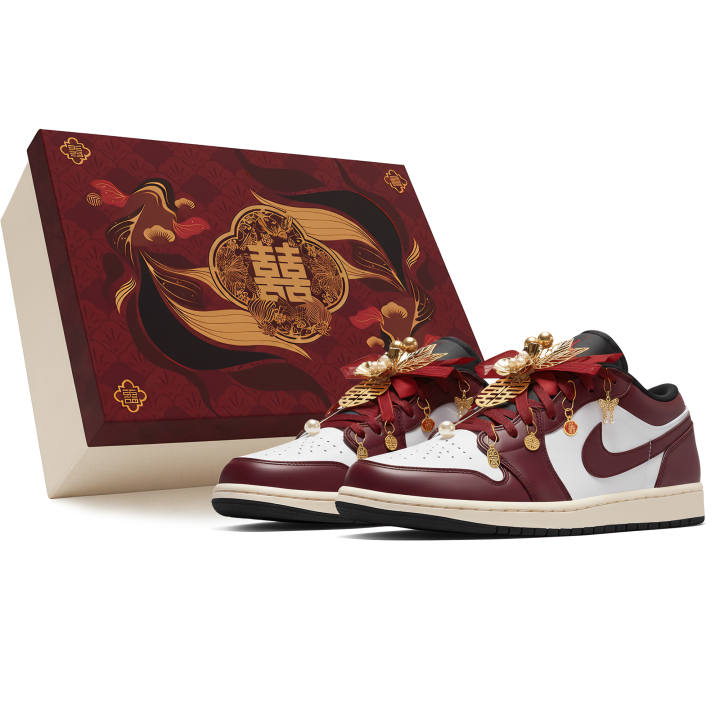Jordan Jordan Air Jordan 1 LOW Three Times Lab, Concentric Joy, Swift And Harmonious, Box Abrasion Resistant Low top