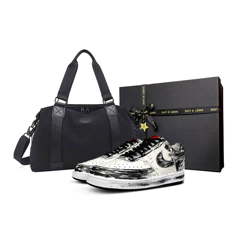Nike Nike Court Vision 1 Tower Rabbit Cushioning, Wear Resistant Low top Skateboard Shoes Men's Black White