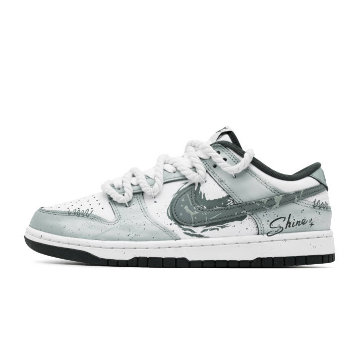 Nike Nike Dunk Magic Forest Abrasion Resistant Abrasion Resistant Low top Skateboard Shoes Unisex White Green