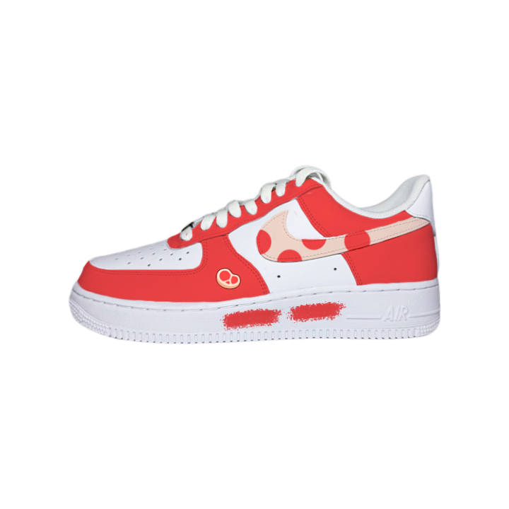 Nike Nike Air Force 1 Beef Low top Skateboard Shoes Women's Red White