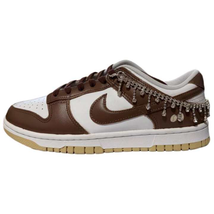 Nike Nike Dunk Low'Team Gold' Coffee Beans Low top Skateboard Shoes Men's White Brown